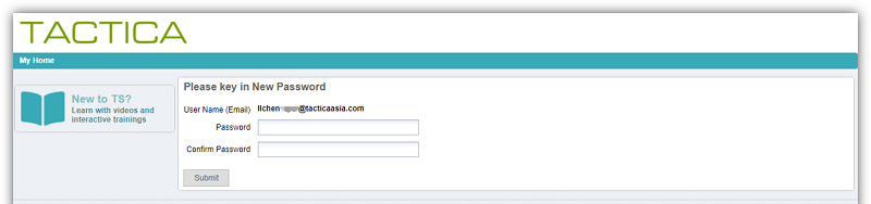 Tactica reset password